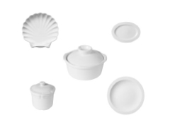 Imperial White Porcelain Tableware Cameo